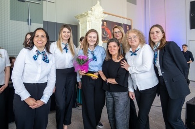 Zespół Centrum Talentów z Ambasadorką Talentów Ewą Krzysiak